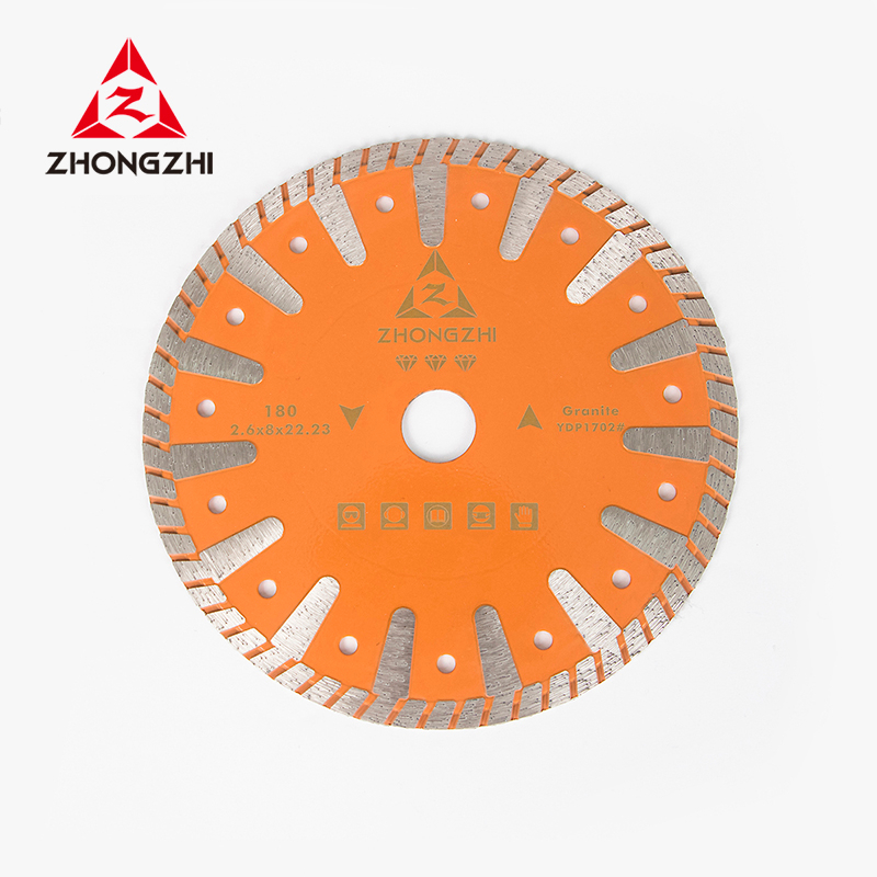 Hot Press Diamond Turbo Saw Blade untuk Granit Pemotongan Kering